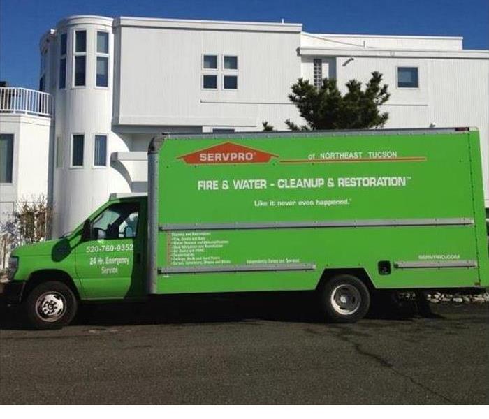 Truck from a restoration company