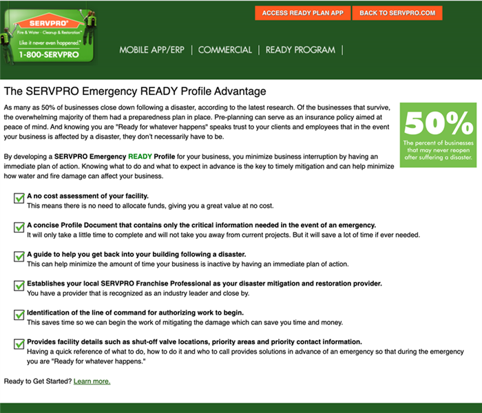 SERVPRO Emergency Ready Profile