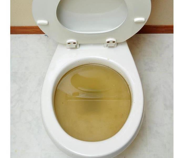 Overflowing broken toilet