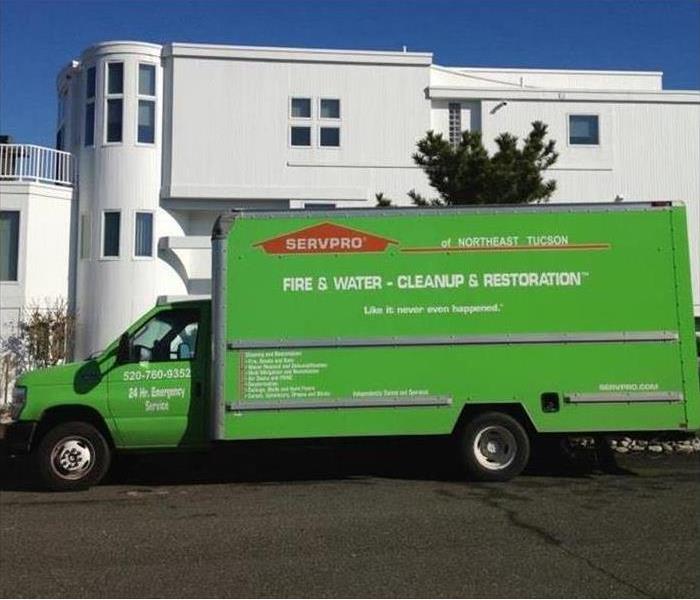 SERVPRO green vehicle